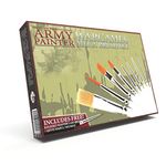 The Army Painter Wargames Mega Brush Set - 10 Miniature Paint Brushes Including Free Masterclass Kolinsky Sable Hair Brush and Detail Paint Brush with Fine Tip - Miniature Painting Kit for Wargamers