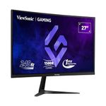 ViewSonic VX2719-PC-MHD 27-inch 1080p HD Curved Gaming Monitor, 240Hz, 1ms, Adaptive Sync, Dual Integrated Speakers, 2x HDMI, DisplayPort