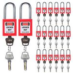 RealPlus Lockout Tagout Locks, 20pcs Keyed Alike Safety Lock, 2 Keys Per Lock, Loto Locks for Lock Out Tag Out Station