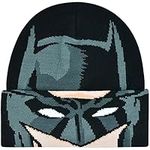 Concept One DC Comics Batman Roll Down Cuff Beanie Hat, Black, One Size, Black, One Size