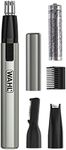 Wahl Micro Finisher Nose Hair Trimmer for Men and Women 3-in-1 Nose Trimmer, Ear and Eyebrow Trimmer, Lithium Battery Powered, Washable Heads, Gifts for Him