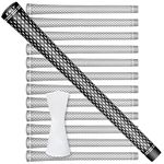 KNLY 360 Golf Grips Set of 13- Soft Rubber Golf Club Grips，Anti-Slip & High Traction， 13 Grips with 15 Tapes and 13 Grips with Full Regripping Kit for Choice. (Standard, Black white-2 in 1(13 Grips only with 15 Tapes))