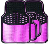 Streetwize SWTP7 Revelation Mat Set Metallic Anti-Slip Car Mats - Heavy Duty, All Weather - Car Interior Accessory (Pink)