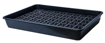 58 x 40cm Bunded Tray with Removable Grid - Ideal for Worktops, Cupboards, COSHH Cabinets, and Workshops - Spill Containment Solution