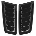 Intake Scoop Bonnet Vent Hood Air Vent Trim Cover 2Pcs Universal Bonnet Air Vents Engine Hood Car Exterior Parts for RS MK2 Style(Bright black)