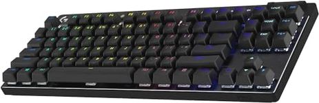 Logitech G PRO X TKL Lightspeed Wireless Gaming Keyboard, Ultra-Portable Tenkeyless Design, LIGHTSYNC RGB, PBT keycaps, Tactile Switches (GX Brown) - Black