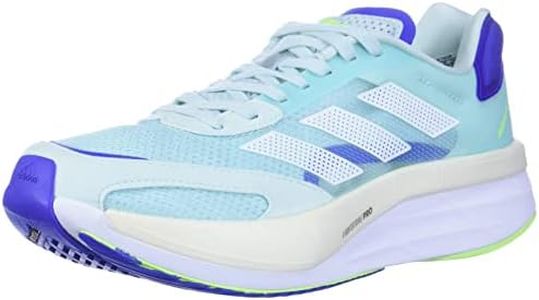 adidas Women's Adizero Boston 10 Fitness Running Athletic Training Shoes, Halo Mint/Ftwr White/Sonic Ink, 8