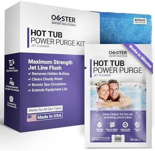 Bio Ouster Power Purge Hot Tub Jet Cleaner w/Towel - Deep Hot Tub Cleaner for Jets, Tubes, Plumbing - for Standard & Inflatable Spas - Removes Gunk Buildup for Crystal Clear Water - Made in USA (Kit)