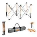 Bora Centipede 2ft x 4ft 6-Strut Work Table, Includes 4 X-Cups, 2 Quick Clamps, Carry Bag, Portable Folding Sawhorse, CK6S