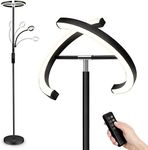 FIMEI Floor Lamp, Reading Standing Lamp, Stepless Dimming & 3000K-6000K Color Temperature, Remote & Touch Control, Uplighter Floor Lamp, Modern Standing Light for Living Room, Bedroom, Office, Black