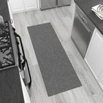20 x 59, Gray : Ottomanson Softy Collection Color Solid (Machine-Washable/Non-Slip) Kitchen/Bathroom Mat Rug, Gray, 20" x 59"