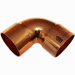 Visiaro Copper Elbow, Pipe Fittings, 90 degrees, Inner Dia 1-1/2 inch, Wall Thickness 18 swg, Pack of 1