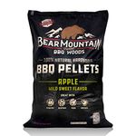 Bear Mountain Premium BBQ Woods 100% All-Natural Hardwood Pellets - Apple Wood (20 lb. Bag) Perfect for Pellet Smokers, Smoky Wood-Fired Flavor