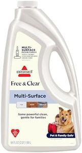 Bissell Multi‑Surface Free & Clear Floor Cleaning Solution, 64 oz – Fragrance‑Free Cleaner for Sealed Hard Floors & Area Rugs, Safe for Kids & Pets, Compatible with CrossWave & SpinWave Machines