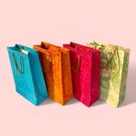 ochrello handmade paper Gift Bags | return gifts | Wedding | Pack of 10 | Carry Bags for Gifting | Baby Shower | Birthday | Party | Medium Size 27.94(H) X 20.32(L) X 7.62(B)CM Multiple Color in Pack.