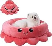 Jiupety Cute Calming Dog Beds Clear