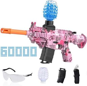 Electric Gel Ball Blaster Toys-Eco-Friendly Splatter Ball Blaster,Automatic Outdoor Games Toys for Activities Team Game（Pink）