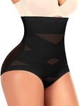 Werkiss Tummy Control Knickers High Waisted Shapewear for Women Tummy Control Body Shaper Slimming Underwear Shaping Briefs(#1 Black-1, 2XL)