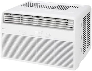 LG 6,000 BTU Window Air Conditioner, Cools 250 Sq.Ft. (10' x 25' Room Size), Quiet Operation, Electronic Control with Remote, 2 Cooling & Fan Speeds, 2-Way Air Deflection, Auto Restart, 115V