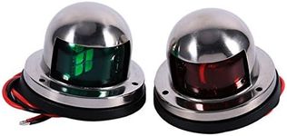 LED Marine Boat Yacht Light Stainless Steel 1 Pair Red & Green Bow Navigation Light Deck Mount Sailing Light for Marine Boat Yacht