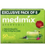 Medimix Ayurvedic Natural Glycerine Bathing Bar, 125 G (Pack Of 8)