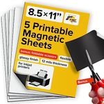 Printable Magnetic Sheets - Each 8.5” x 11” - Flexible Magnet Sheets Non Adhesive for Photo and Picture Magnets - (Glossy) Printable Magnetic Paper for Cars, DIY and Crafts