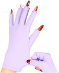 chemotex UV Nail Gloves, Professional UPF50+ Protection UV Gloves for Gel Manicures, Art Skin UV Gloves for Gel Nail Lamp