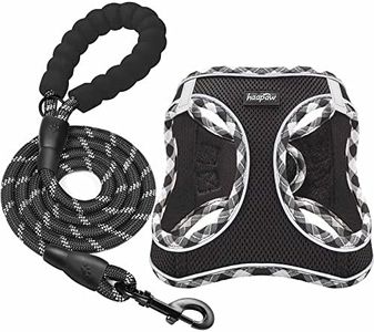 haapaw Pettorina per cani e guinzaglio, senza tirare, regolabile, riflettente Step-in, pettorina imbottita ispessita, per cani extra piccoli/piccoli e medi