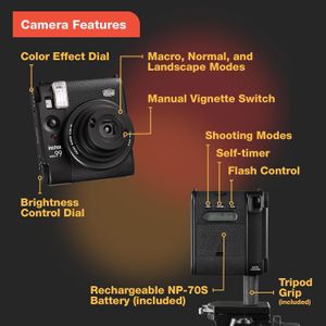 Fujifilm Instax Mini 99 Instant Camera Bundle – Black