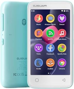 96GB MP3 Player with Bluetooth 5.0 and WiFi, Music Player with Spotify, Audible, Amazon Music, Pandora, Libby, Spotify Kids, 4" Touchscreen Android MP4 Player with HiFi Sound (Blue)