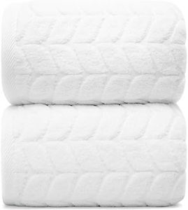 Alusa Home Ultra Soft & Plush 700 GSM Luxury Bath Sheets | Pack of 2 | Extra Large 35x70 Inches | 100% Zero-Twist, Long-Staple Cotton | Remarkably Absorbent (White)