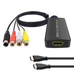 S Video to HDMI Converter, Dingsun AV Composite RCA and S-Video to HDMI Converter Support 1080p for PS One, PS2, PS3, Nintendo 64, WII, WII U and Old DVD/DVR/VHS Players