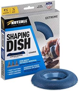 Kutzall Extreme Shaping Dish - Coarse, 4-1⁄2" (114.3mm) Dia. X 7⁄8" (22.2mm) Bore - Woodworking Angle Grinder Attachment for DeWalt, Bosch, Milwaukee. Abrasive Tungsten Carbide, DW412X90