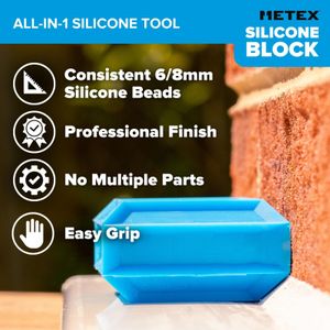 Metex 5-in-1 Silicone Caulking Tool – Remover and Finisher