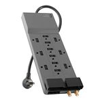 Belkin 12-Outlet Prof. 3960 SurgeMaster - 12 Receptacle(s) - 3940 J - 125 V AC Input - Phone, Coaxial Cable Line