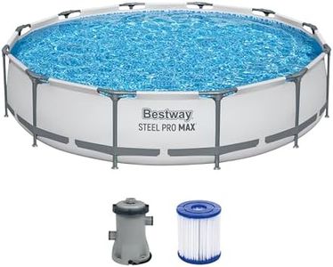 Bestway Steel Pro MAX Frame Pool-Set mit Filterpumpe Ø 366 x 76 cm, lichtgrau, rund