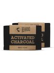 Beardo Activated Charcoal Brick Soap - (125G x 2) | With Activated Charcoal| Brick Soap for Men|Pollution Damage control| Deep Cleansing Handmade Soap