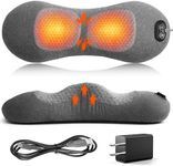 3 in 1 Lower Back Massager, Triple Fusion Back Massager with Heat, Vibration and Stretch, Lumbar Support Pillow with Ergonomic Memory Foam for Bed and Chair (Black)