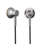 YINYOO HZ Bell Rhyme Earbuds Opened in-Ear Earbuds Earphone Comfortable Stereo Bass Sound with 15mm Dynamic Driver 3.5mm Connector for Cellphones (Without mic, Silver)