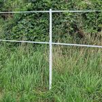 White 5FT Poly Post 155cm Tall Plastic Fencing Stake | Reinforced Electric Fence Pole | Ideal for Temporary Horse Electric Fences | Portable Paddock Fencing Equestrian Livestock Grazing Control (60)