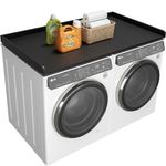 Ulif Over Washer and Dryer Countertop, Melamine Frosted Surface for Laundry Room Storage and Organization, 27.5" W x 54" L x 2.6" H, Black Splice Type