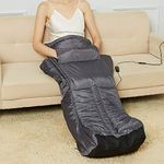 Heated Full Body Wraps, Woolala Electric Heating Pad Knee Hands Foot Warmer, 6 Adjustable Temperature Levels/Auto Shut Off/Washable (Grey-1)