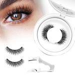 Crislashes Magnetic Eyelashes Natural Look, Reusable Magnetic Lashes Without Eyeliner, Magnetic Eyelashes with Applicator, No Glue Needed Lashes Magnetic, Easy to Use and Remove (Style A)