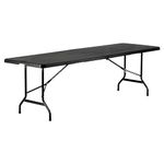 Hartleys Large 8ft Black Folding Table - Suitable for Indoor/Outdoor Use