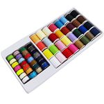 Sewing Thread Set,60 Pcs Sewing Bobbins Travel Kit Sewing Thread Kit Multi-Color Polyester with Storage Box for Arts Craft Projects Quilting Clothing Travel Suitable