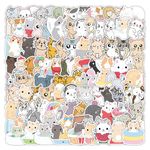 100Pcs Cute Cat Stickers for Kids, Vinyl Stickers Kids Waterproof Stickers for Water Bottles Laptop Holiday Party Classroom Decor