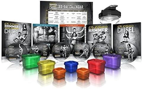 Beachbody The Master's Hammer and Chisel Base Kit with Autumn Calabrese and Sagi Kalev, DVD Workout, 60 Day Fitness Plan, Resistance Training Workouts, Includes Portion Control Containers