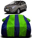 WAKLANE 190T Imported Fabric Car Cover for Chevrolet Sail Hatchback with Ultra Surface Body Protection (Green Stripes)