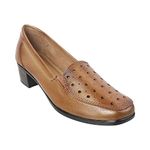 Mochi Women's Beige Leather Pumps 7-UK 40 (EU) (31-4880)