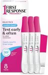 FIRST RESPONSE Comfort Check Pregnancy Test, 8 Count, Pink & White